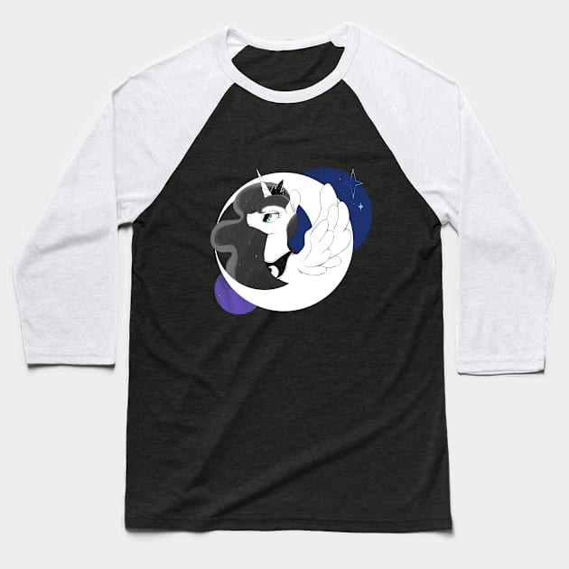 Mare On The Moon Baseball T-Shirt by Agni